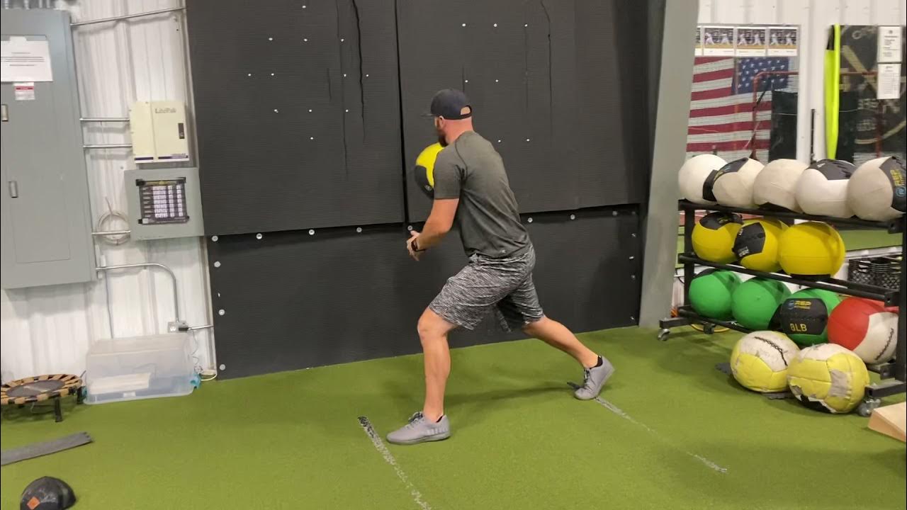 Split Stance Med Ball Chop YouTube