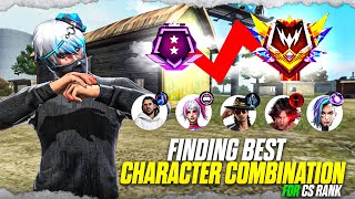 Finding Best Character Skill Combination For Grandmaster In Cs Rank With Random Players|Oshan gaming