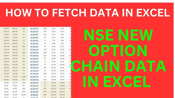 HOW TO FETCH OPTION CHAIN DATA FROM NEW NSE LINK IN EXCEL | EDUCATIONAL VIDEO ONLY