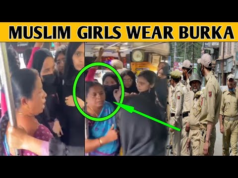 Muslim girl student ruckus in bus | hindu women | wear burka