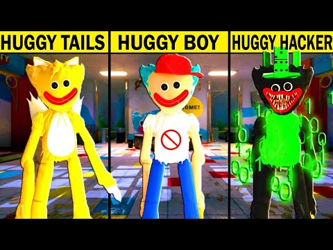 HUGGY TAILS vs HUGGY BOY vs HUGGY HACKER (Poppy Playtime Morphs) - DeGoBooM