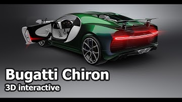 Bugatti Chiron 3D Interactive (VR) ---- VRED + 3DsMax