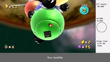 SMG1 - Battlerock 2 - Timing: Chomp planet up to first bomb