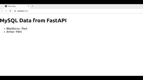 Python FastAPI React .js MySQL tutorial