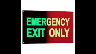 SASELUX-Photoluminescent Exit Sign Glow In The Dark
