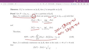 If f is continuous on [a,b], then f is integrable on [a,b].