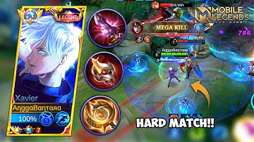 MANIAC!! | GLOBAL XAVIER HARD MATCH GAMEPLAY SOLO RANKED | TOP 1 GLOBAL XAVIER BUILD & EMBLEM 2023