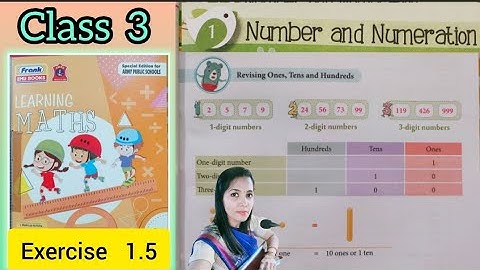 NUMBER and NUMERATION,(Exercise 1.5 ),UNIT- 1, class 3 #maths #learningmaths #class3 #aps