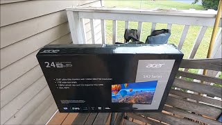 unboxing and review on the acer SA3 series 24 ''budget  monitor from walmart.com