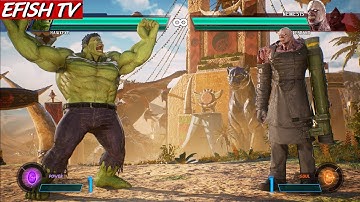 Hulk & Hawkeye vs Nemesis T-Type & Firebrand (Hardest AI) - Marvel vs Capcom: Infinite