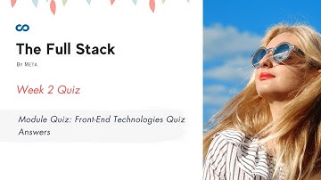 Module Quiz: Front End Technologies Quiz Answers