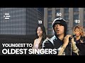 Youngest to oldest singers 3d comparison