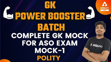 OPSC ASO GK Preparation Booster Classes | Part 1