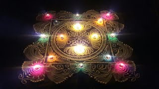 संस्कार भारती रांगोळी | Diwali special Sanskar Bharti Rangoli Design | Square Sanskar Bharti Rangoli