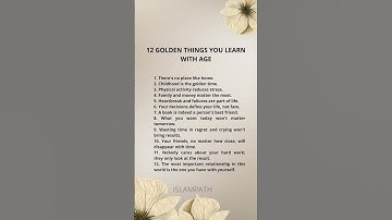 12 GOLDEN THINGS YOU LEARN WITH AGE #shortvideo #affirmations #selfimprovement