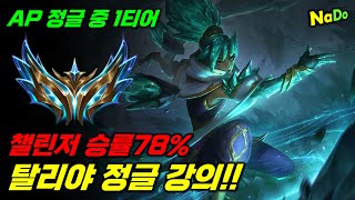 챌린저 승률78% 탈리야 정글 사용법!! 현재 AP 정글 중 1황!!