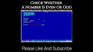 C Program To Check a Number Is Even or Odd || using if else statement || #shorts