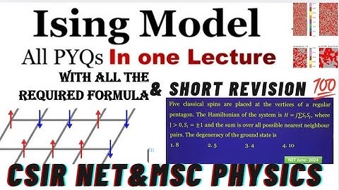 Stastical Ising Model Csir Net PYQ Solution With Formula Revision🔥 || Crack 💯|| Csir Net || TIFR ||