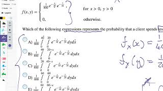 Exam Question Joint Distributions