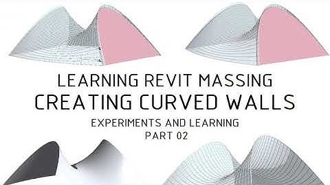 Learning Revit Massing, making curved walls to parametric shpape.