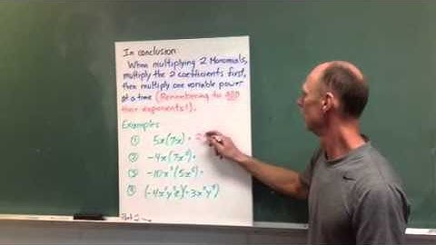 Polynomials Part 2: Multiplying Monomials and Polynomials by Monomials