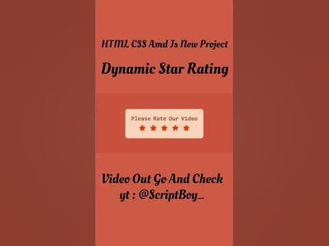 How to create Star Rating With HTML CSS And JS | #css #html #shorts # ...
