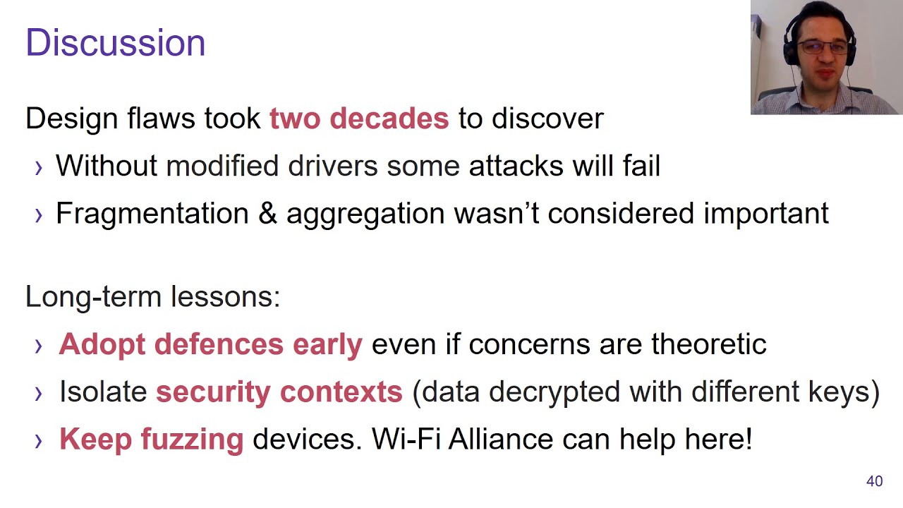 FragAttacks: Presentation at USENIX Security 2021