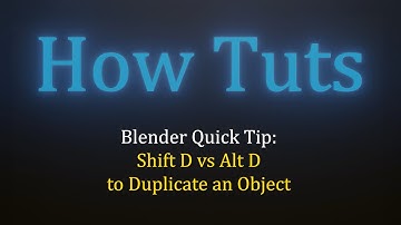 Shift D vs Alt D to Duplicate Objects in Blender - Tutorial Quick Tip