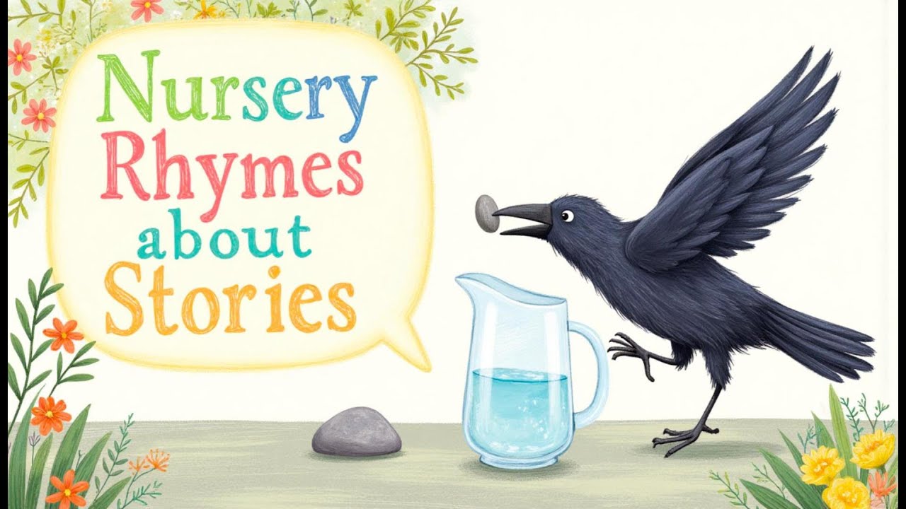 British Accent Audio Story | The Clever Crow | Short Story| Original Nursery Rhymes Song with Lyrics