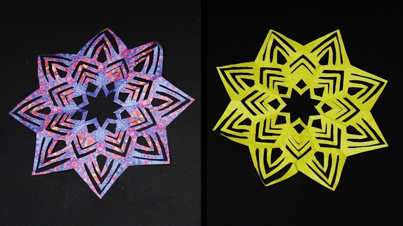 How to Make an Easy Paper Cutting Flower Beautiful Design Papercraft