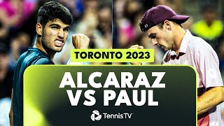 Carlos Alcaraz vs Tommy Paul INSANE Court-Level Highlights 🤯 | Toronto 2023