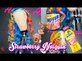 Strawberry nesquik inspired wig🍓| rainbow colored wig 🌈