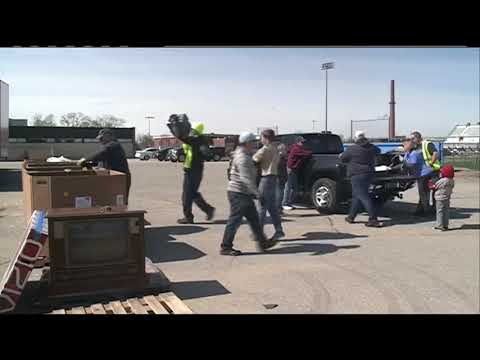 newspaper mockup Scouts keep environment safe from pollutants during Recycle Fair