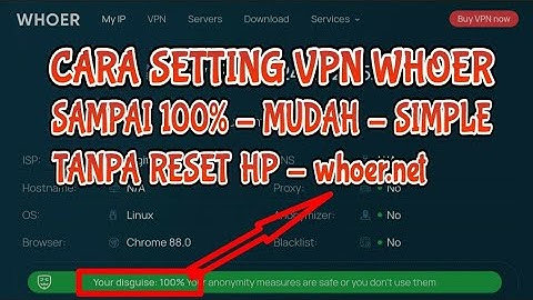 Setting WHOER 100% Tanpa Reset HP Sangat Mudah