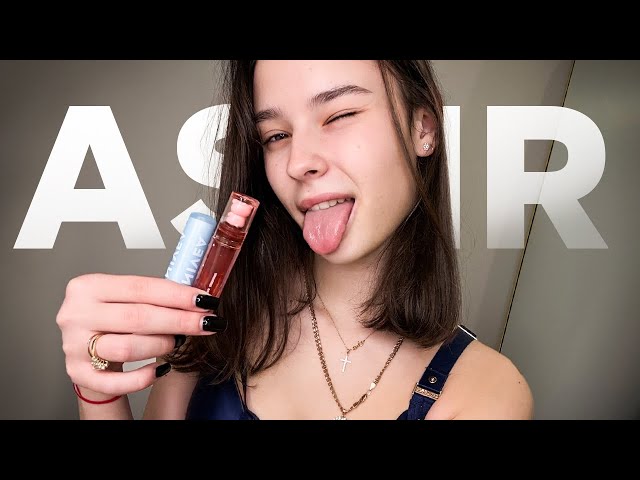 [4K USA ASMR] Cute Bear Lip Glaze 😳 Real Smacks, Close-Up Balm Glow & Deep Lip Triggers | No Talking