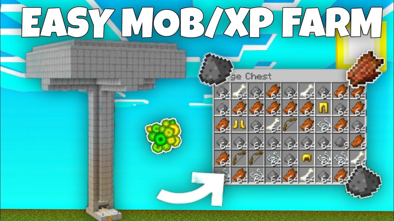 Easiest Mob XP Farm For Minecraft Bedrock 1.20! (No Spawner) - YouTube