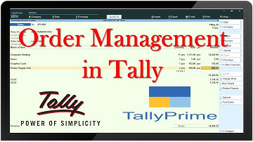 Sales Order and Purchase Order in Tally Prime | order processing in tally erp 9 in hindi