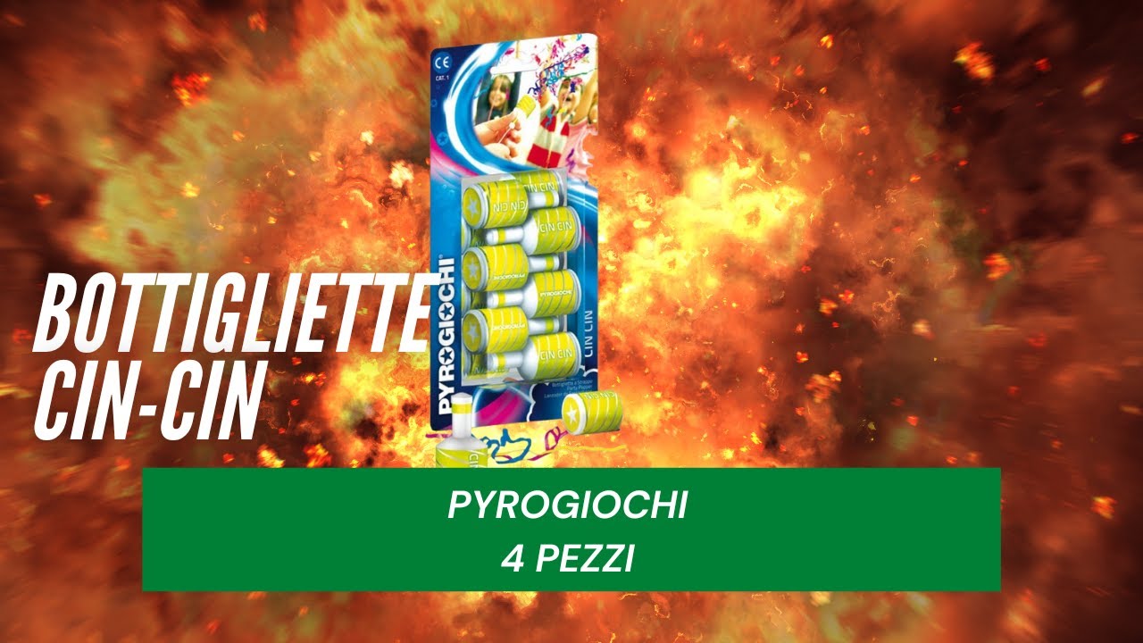 Test Articolo BOTTIGLIETTA CIN CIN di PYROGIOCHI - Party Popper della ...