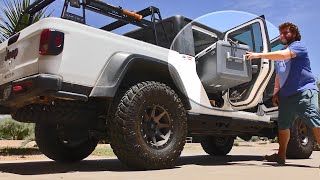 THE BIGGEST FRIDGE I COULD FIT! Dometic CFX3 in Back seat of Jeep Gladiator or JL  Truck Camper