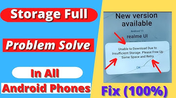[Solved] Unable To Download Due to insufficient Storage | Insufficient Storage Ko Kaise Hataye 🔥🔥🔥