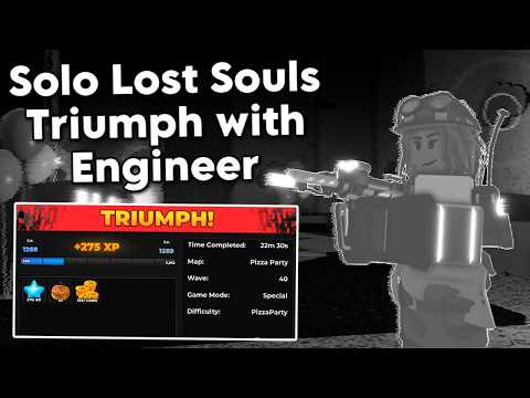 Solo Lost Souls with Engineer Triumph | Tower Defense Simulator