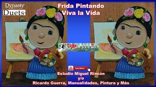 Tutorial Pinta tu Frida Kahlo Niña en Madera, Clase Completa, Pintura Decorativa con Miguel Rincón.