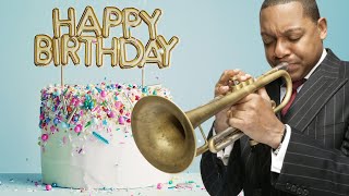 Happy Birthday by Jazz GREAT Wynton MARSALIS (Solo trumpet after lunch!)