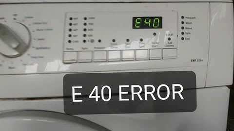 HOW TO REPAIR  E 40 ERROR ELECTROLUX WASHING MACHINE FRONT LOADING MODL EWF 1084