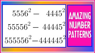 Amazing number patterns |Maths olympiard | Beauty of square numbers | Maths puzzles | Fun maths