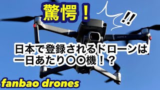 ドローン登録その２　驚愕！日本で登録されるドローンは1日あたり○○機⁉