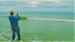 THEY'RE CHEWING! - October Red Drum Surf Fishing NC