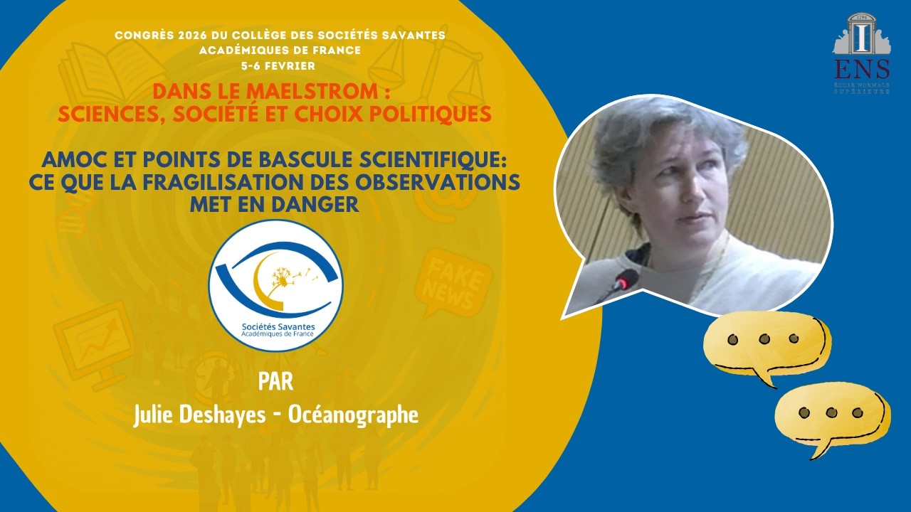 Table ronde 1 - Courants océaniques et points de bascule climatiques - Julie Deshayes, océanographe