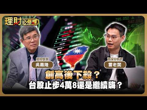 創高後下殺？ 台股止步4萬8還是繼續嗨？ft.吳嘉隆 雷老闆【理財必修課】EP75葉子菁 精華#川習會 #金居 #南亞 #禾伸堂 #國巨 #台達電