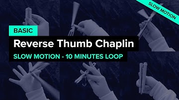 Reverse Thumb Chaplin (slow motion) • Balisong basic trick • 10 minutes loop